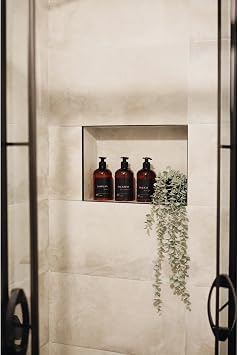 Berev 3-Piece Bath Set Shampoo Shower Gel And Conditioner Plastic Bottle 500 ml