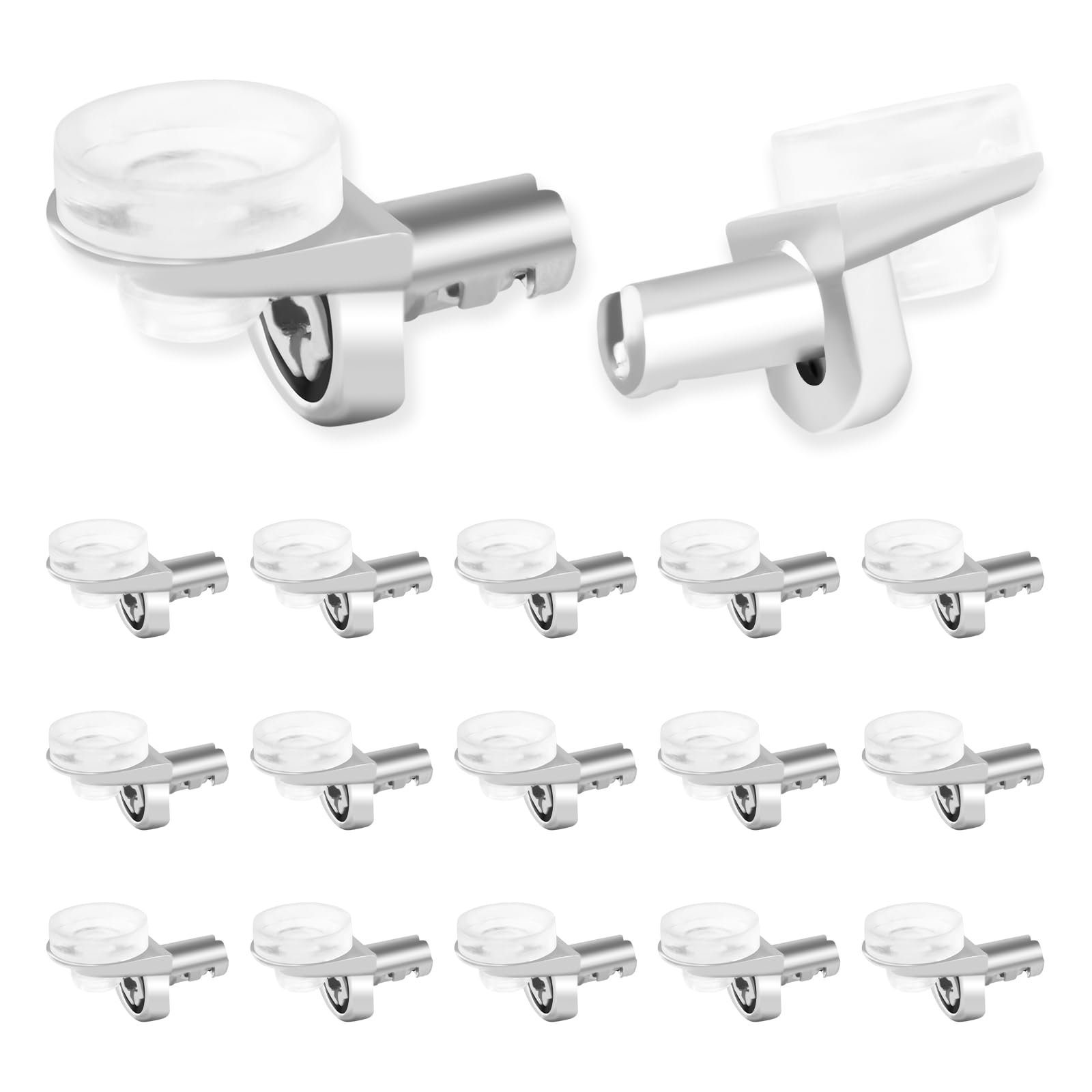50 Pcs 1/5 Inch 5mm Shelf Pins - Cabinet Shelf Pegs with Silicone Suction Cups, Heavy Duty Shelf Pins for Support Kitchen Furniture, Shelf Pegs 5mm