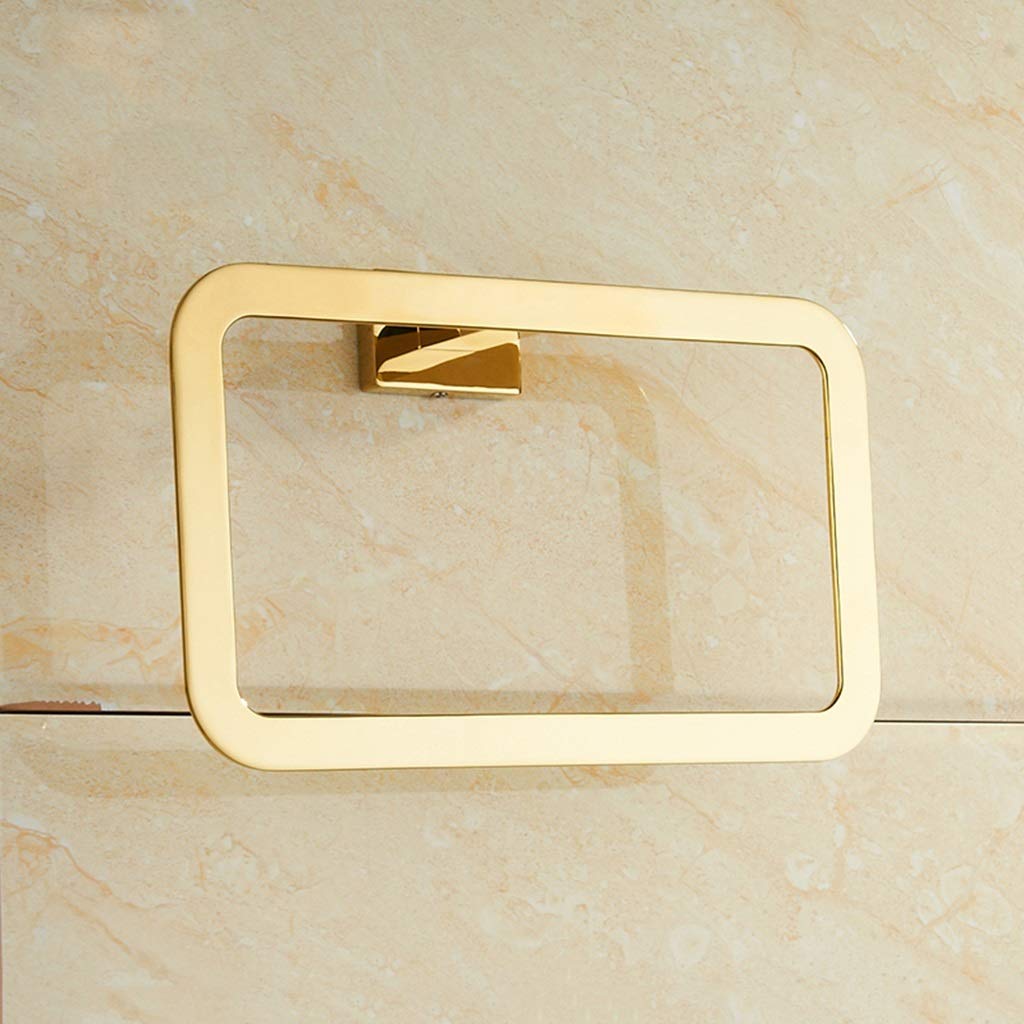 Portasciugamani Anello Quadrato in Lega di Alluminio Portasciugamani Portasciugamani Portasciugamani a Parete Ciondolo Hardware da Bagno antiruggine 22,5 cm