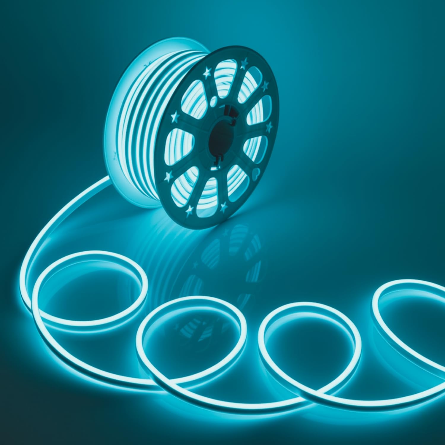 One94Store 16.4 Feet Neon LED Strip Light with 220V Plug | Cuttable Flexible IP65 Waterproof 2835 LED Rope Light with Switch for Home, Bedroom, Party, Gaming Room, Christmas & Diwali (Ice Blue)