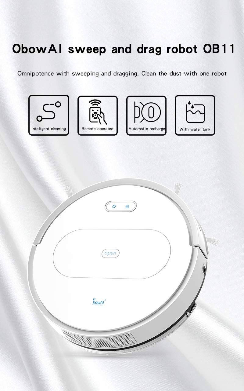 OB11 cleaning robot, fully automatic intelligent household cleaning machine, remote control cleaning machine, automatic return charging, recording route, home appliance gifts (Black)