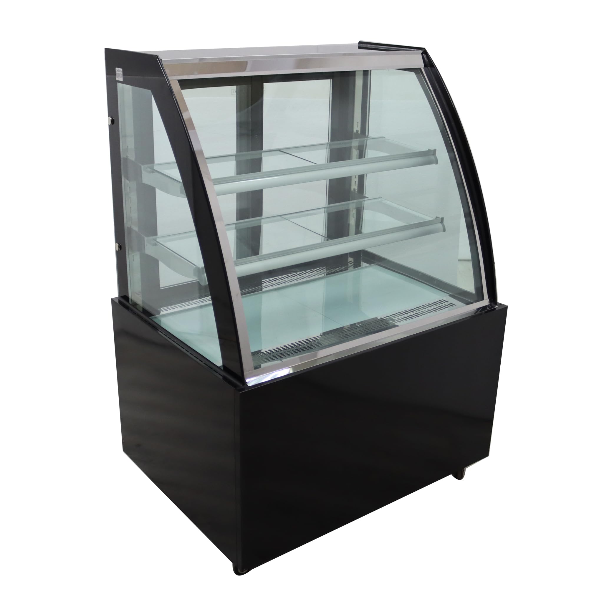 HQHAOTWU Floor-to-ceiling Refrigerated Food Display Cabinet Bakery Cake Showcase Commercial Air Cooling Display Cabinet with Yellow LED Light 220V