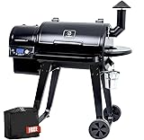 Z Grills Zpg-450A Wood Pellet Grill &Amp; Smoker With Pid V3.0 Controller, 459 Sq In Cook Area, Meat Probe, Foldable Shelf, 8 In 1 Bbq Grill Outdoor Auto Temperature Control, Black