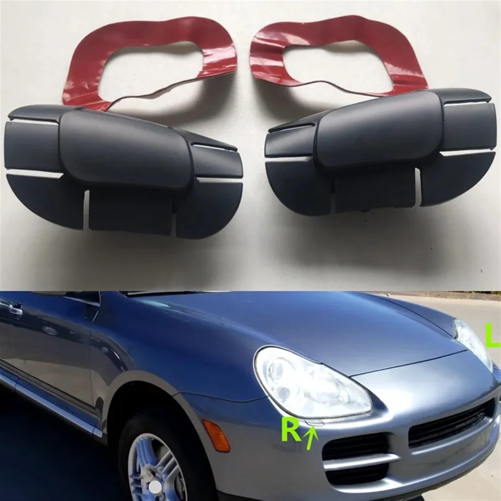 WUPEDI Scheinwerferwaschdüsen Abdeckung Für SAAB 9-3 2004-2012 - 1 Paar Links & Rechts