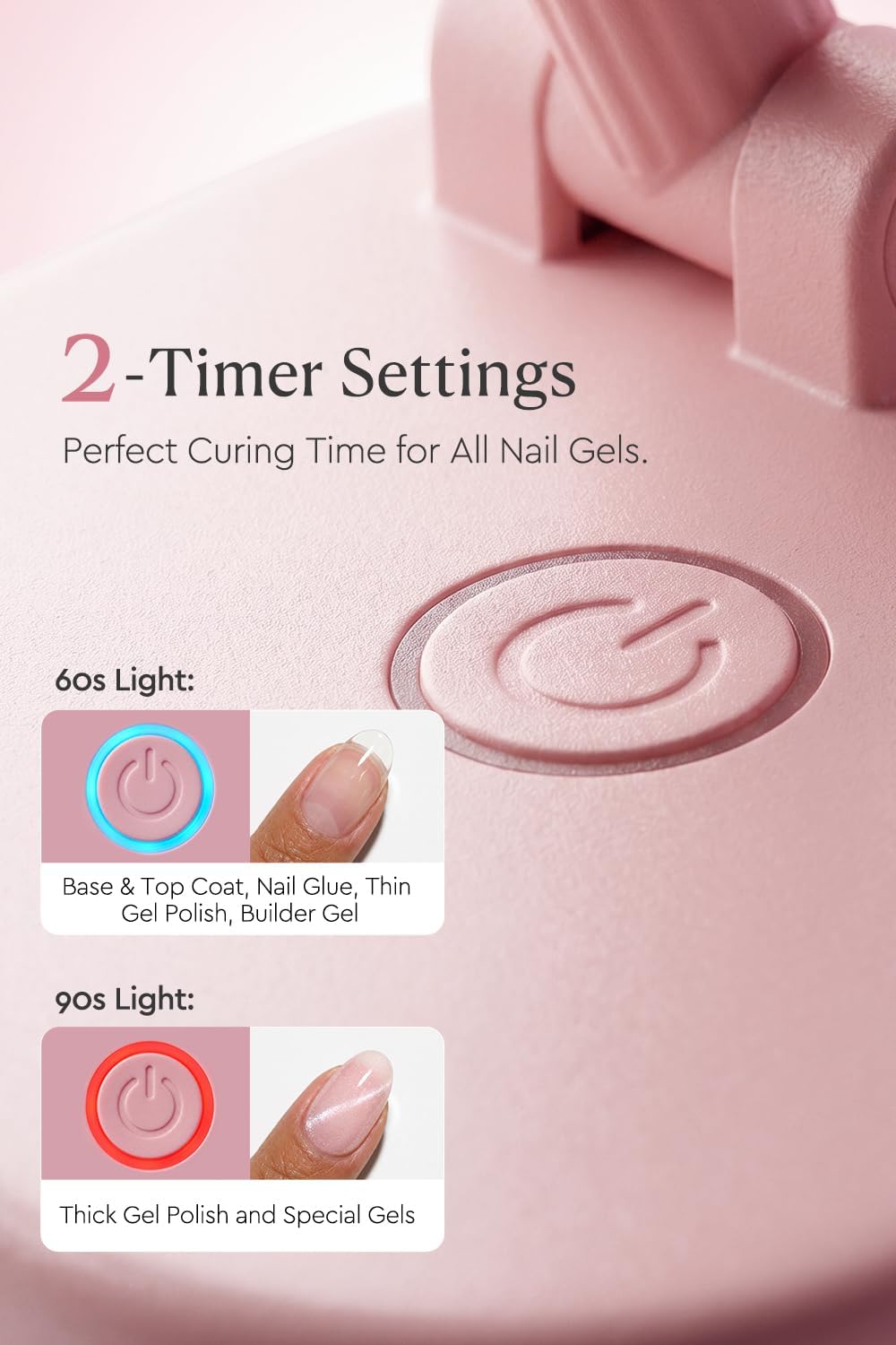 AZUREBEAUTY Foldable Mini UV Light for Gel Nails, Cordless Flash Cure Lamp