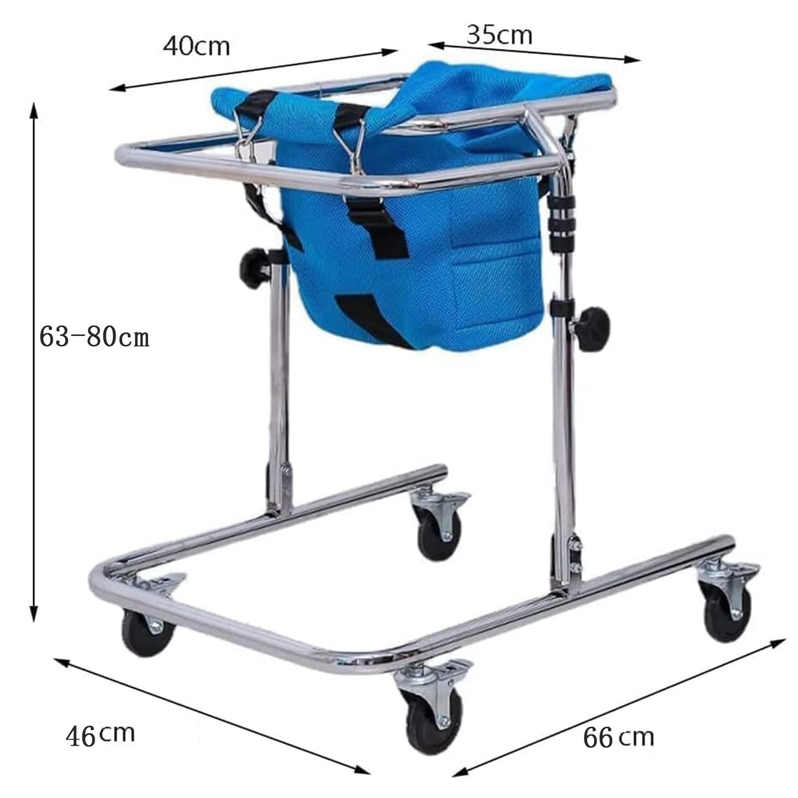 Andador Infantil con Ruedas Ajustables para niños de 80 a 120 cm, Ayuda para la rehabilitación y el Entrenamiento de Marcha para niños pequeños y Adolescentes con Necesidades Especiales.