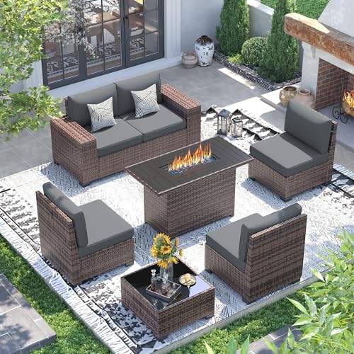 UDPATIO 7 Piece Wicker Set
