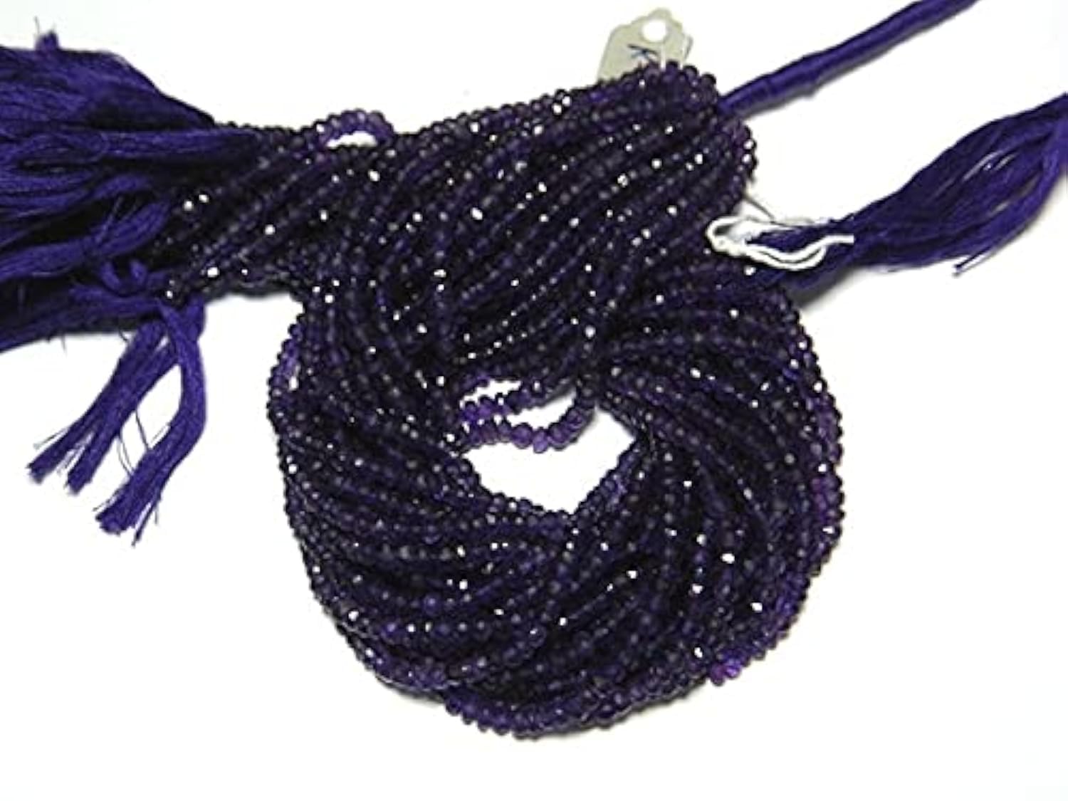Améthyste d'Afrique en perles rondelles facettées 4.5mm pour création LKBEADS