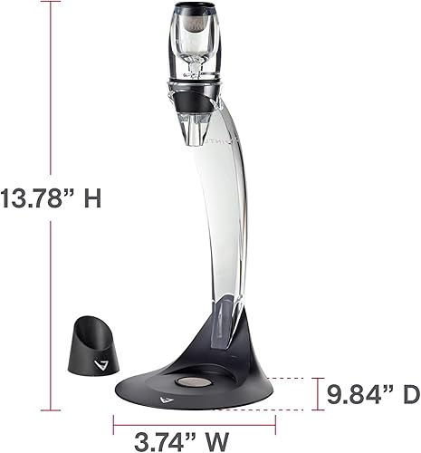 Miniatura 10 de Vinturi Deluxe Essential - Soporte de torre para vertedor y decantador fácil y convenientemente se airea junto a la botella o el vaso y mejora los