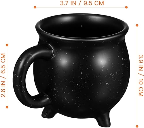 Miniatura 4 de MAGICLULU 1 taza de cerámica de caldero de Halloween, taza creativa de caldera de bruja, taza de caldero con trípode para Halloween, Navidad,