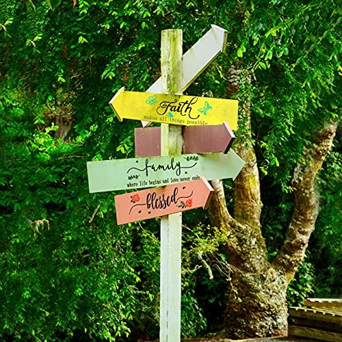 OOTSR 8Pcs Plastic Stencils for Painting, Stencil for Crafts Reusable Inspirational Word Drawing Painting Stencils, DIY Painting Template Stencils for Painting on Wood Sign, Wall Decor