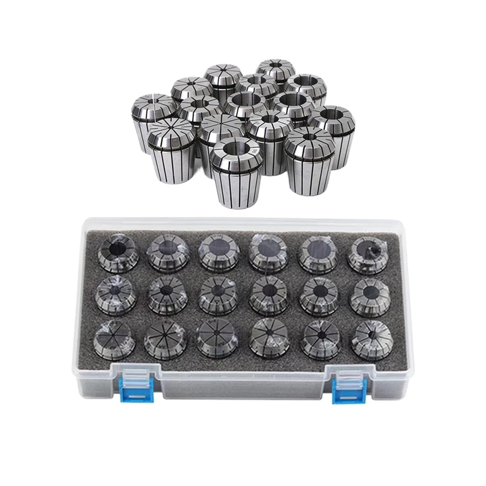 Zestaw tulei zaciskowych sprężynowych ER 0,015 mm 0,008 mm do uchwytu narzędziowego grawerki tokarki ER11 ER16 ER20 ER25 ER32 ER40 (AA (0,008 mm), ER25 (15 szt.)