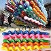 CJESLNA 50 x Latex Spiral Balloons Birthday Festival Party Decoration Mix Colors
