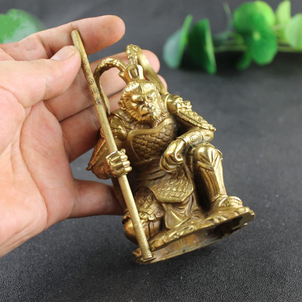 Décoration de bureau Singe Roi laiton bronze antique miniature