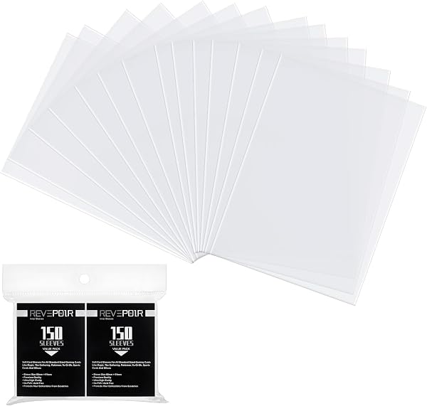 Revspoir 300 Bustine Carte, Bustine Protettive 66 * 91mm Card Sleeves Compatible con Varie Carte da Collezione, Alta Trasparenza, Dimensioni Standard - 1