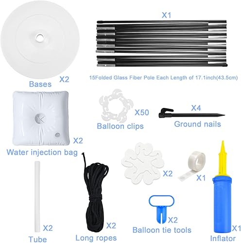 Miniatura 3 de Kit de arco de globos, soporte de arco de globos ajustable con base, decoración de fondo fácil de montar para bodas, cumpleaños, decoraciones de
