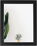 Petit miroir de salle de bain rustique noir, 11.8x15.8 pouces Cadre en bois Rectangle Miroir mural, suspendu horizontalement ou verticalement, adapté pour salon Salle de bains Chambre Entrée