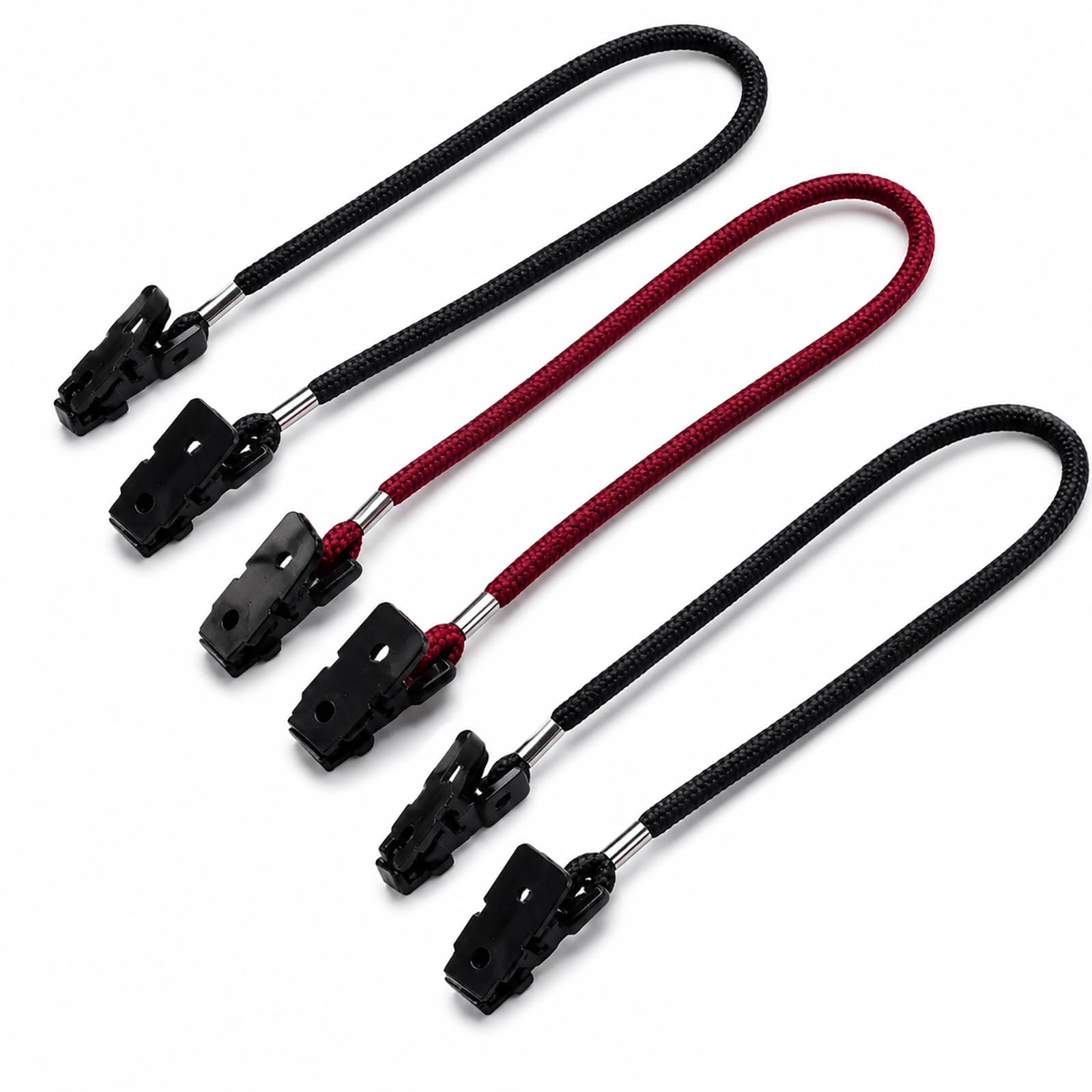 Cordial Mart 3 Pack Windproof Hat Retainer Clips with Strap