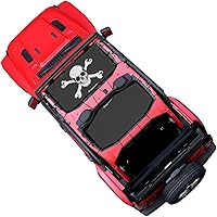 Vista 16 de Shadeidea - Parasol para capota de automóvil, parte delantera y trasera (funda solar de malla de color negro, no se decolora, calavera de azúcar)