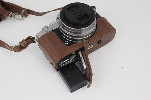 Miniatura 3 de Funda Z fc Zfc, BolinUS hecha a mano de piel sintética de cuerpo completo para cámara Nikon Z fc Zfc con versión de apertura inferior de lente de