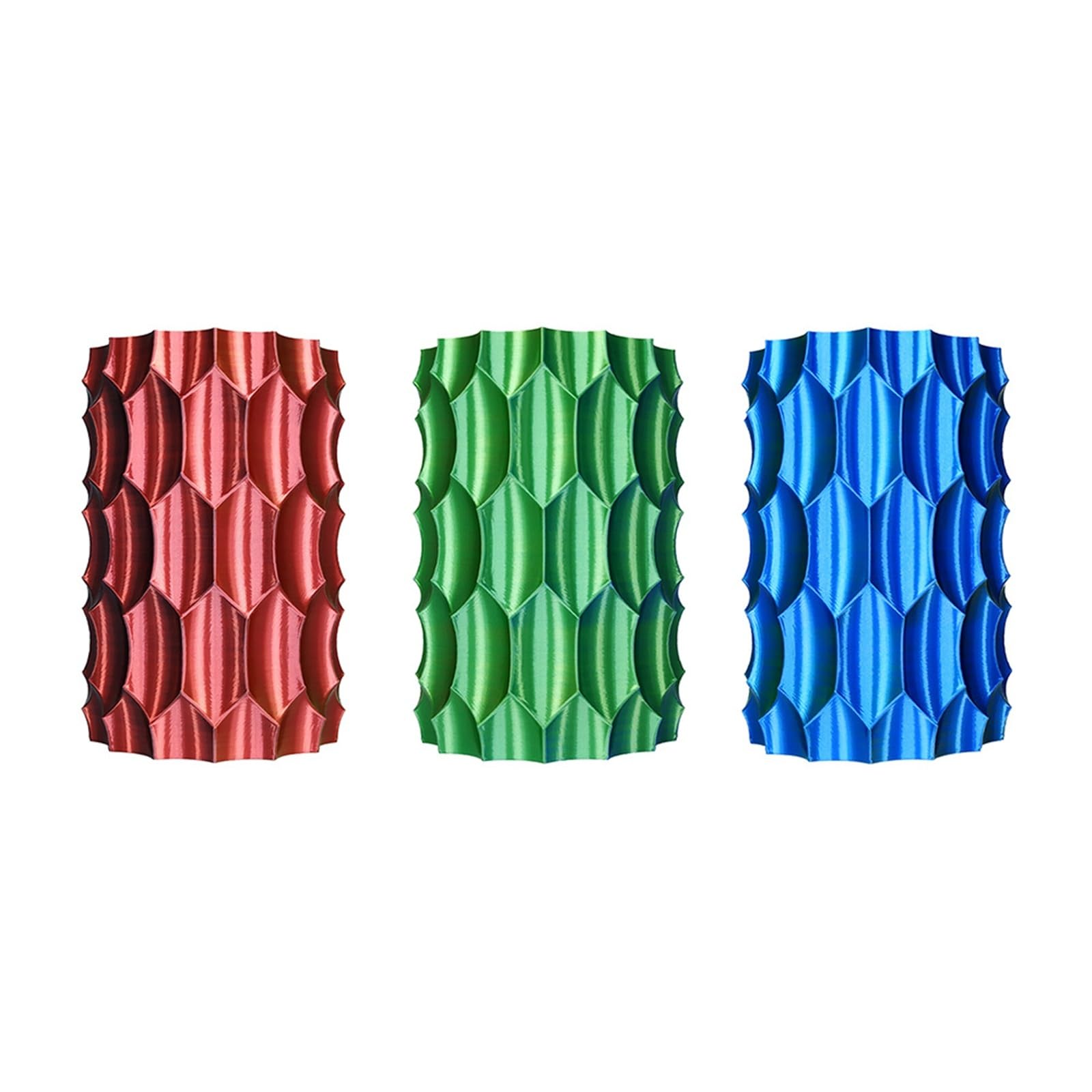 3D Printing Filament 3dPLA Tri-Color 1kg, 1.75mm Single-Strand Multi-Color PLA with Silky Finish(Red+Green+Blue)