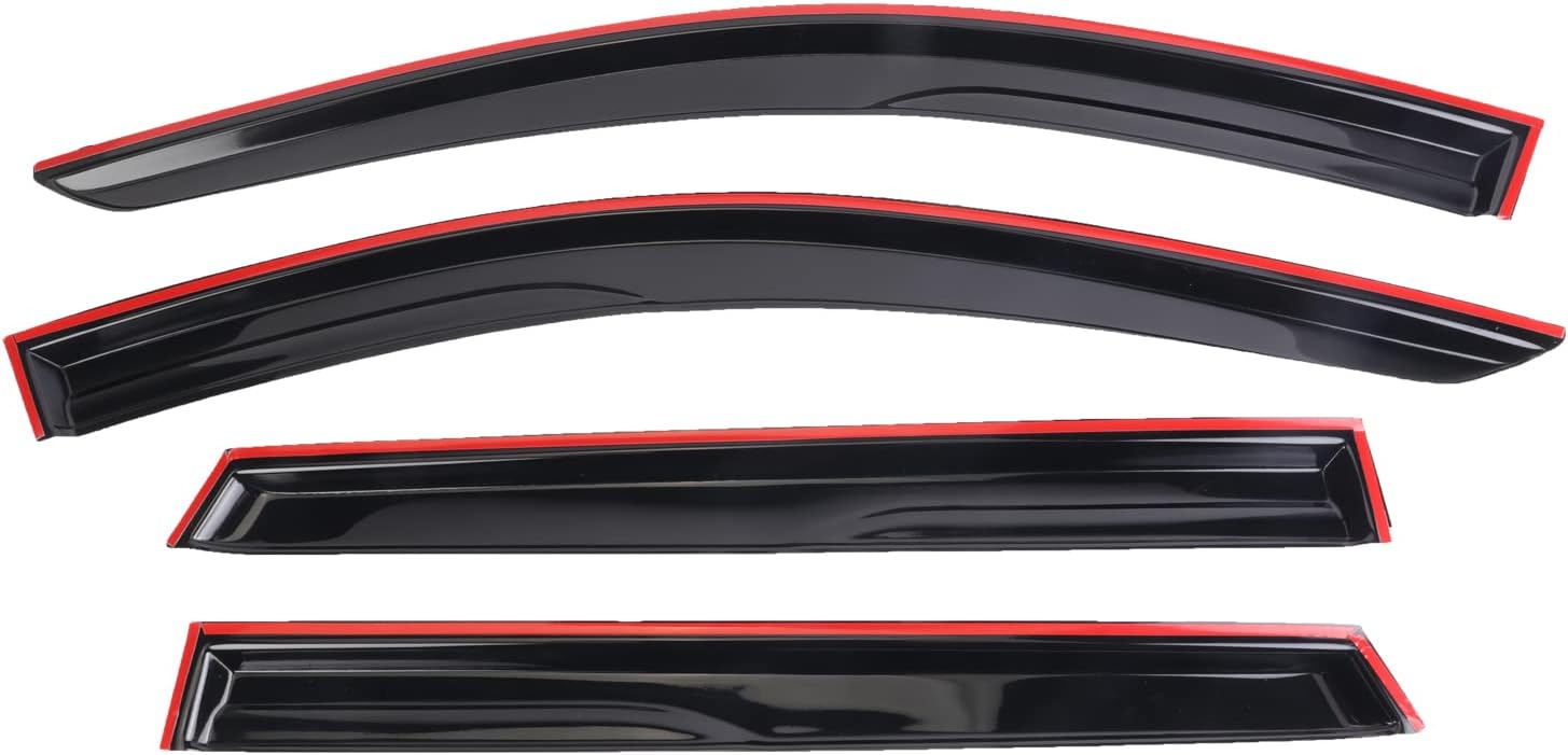DOLKSN Tape-On Window Visor Deflectors Visor Window rain Guards Shade Window Fit 2022 2023 Hyundai Tucson Out Channel Visor