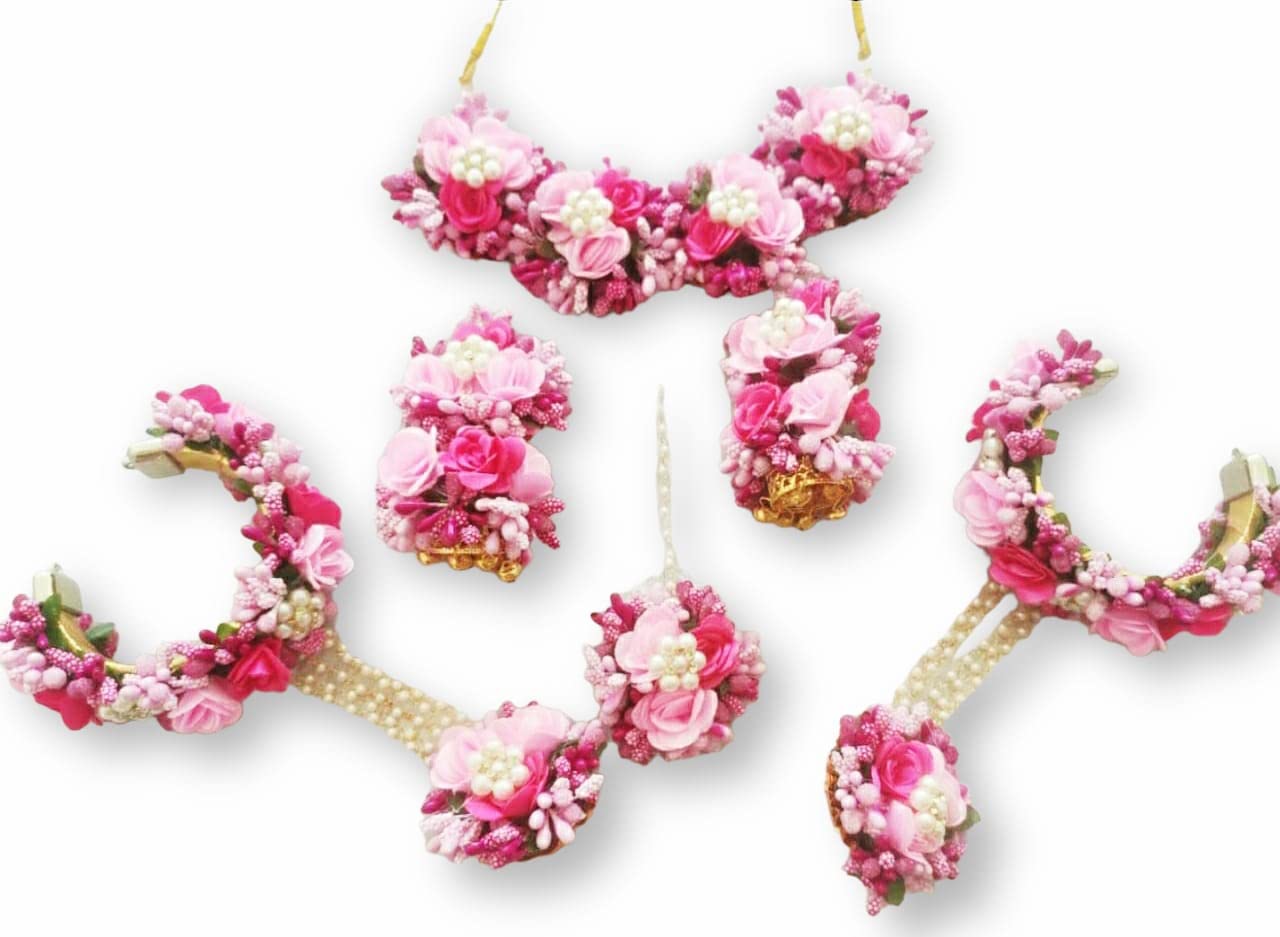 Sanvatsar Home Handmade Haldi, Mehndi Jewellery set for Haldi, Baby Shower, Mehndi, Godbharai Set For Women/Girls. Floral Jewellery Set, Jewellery Gift (Pink) (B0BN1BK79V) Amazon Price History, Amazon Price Tracker