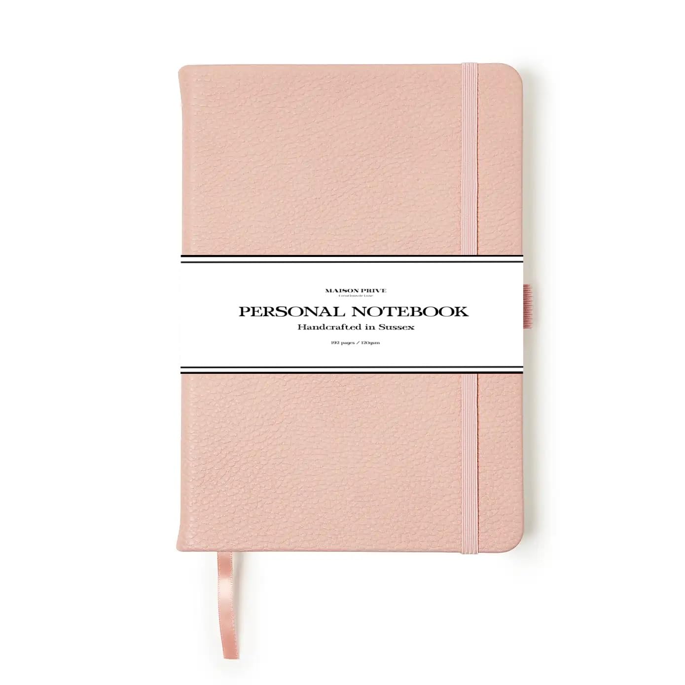 Maison Prive Personalised Notebook - A5 journal | Vegan Leather Journal Notebook | Daily Journal Book | Luxury Lined Writing Book | Journals For Women | Journal For Men | A5 Hardback notebook (Pink)