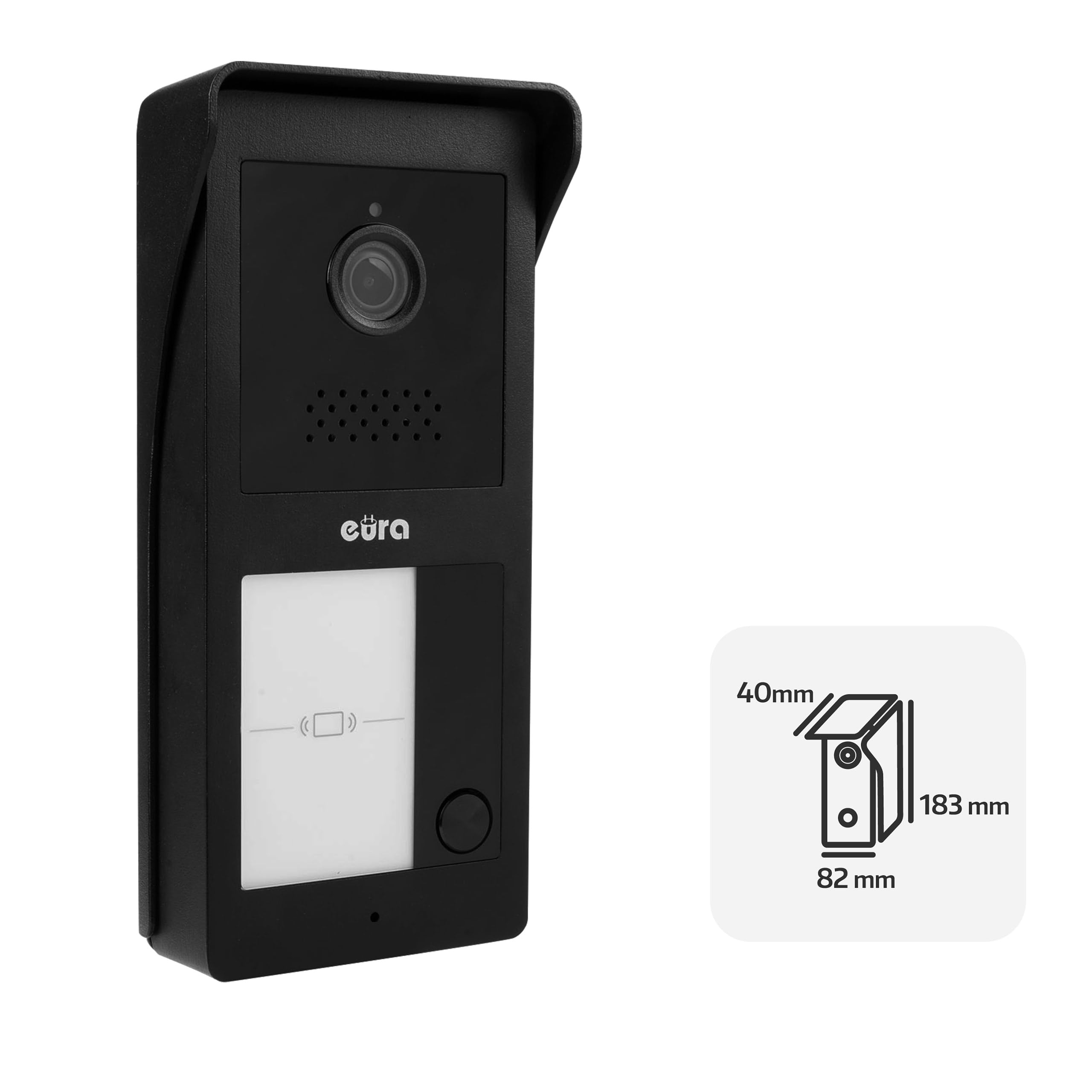 EURA VDP-45A3-2TY VDP-49A3-2TY TUYA wideodomofon WiFi, AHD, RFID, kolorowy monitor 7", dwuprzewodowy, czarny