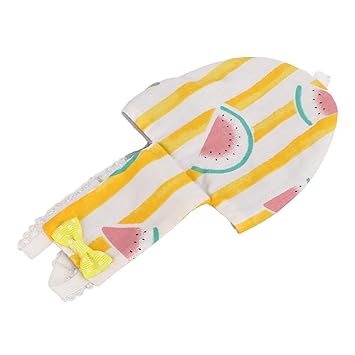Bird Diapers, Reusable Washable Elastic Shoulder Strap Birds Flight Suit Diapers Cotton Simple Soft for Parakeet Cockatiel(XS Number, Watermelon)