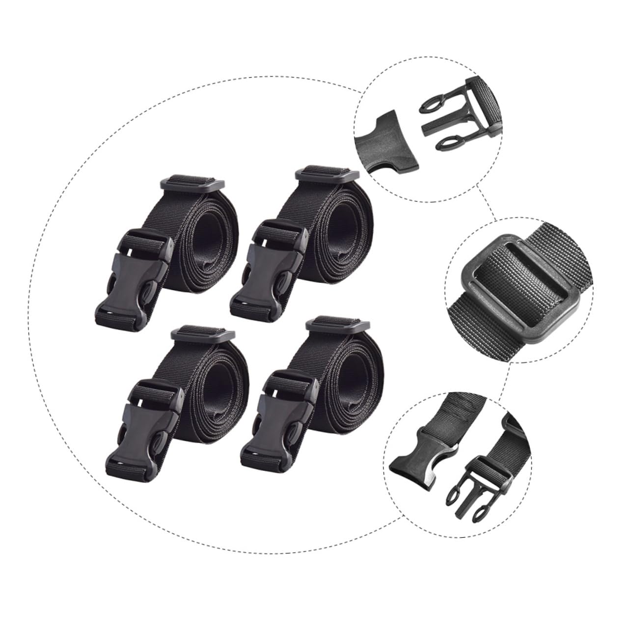 VALICLUD 12pezzi Cinghie Di Ancoraggio Per Bagagli Cinghie Di Fissaggio Resistenti Per Viaggi Tracolla Leggera e Compatta Per Luggage Tie down Strap