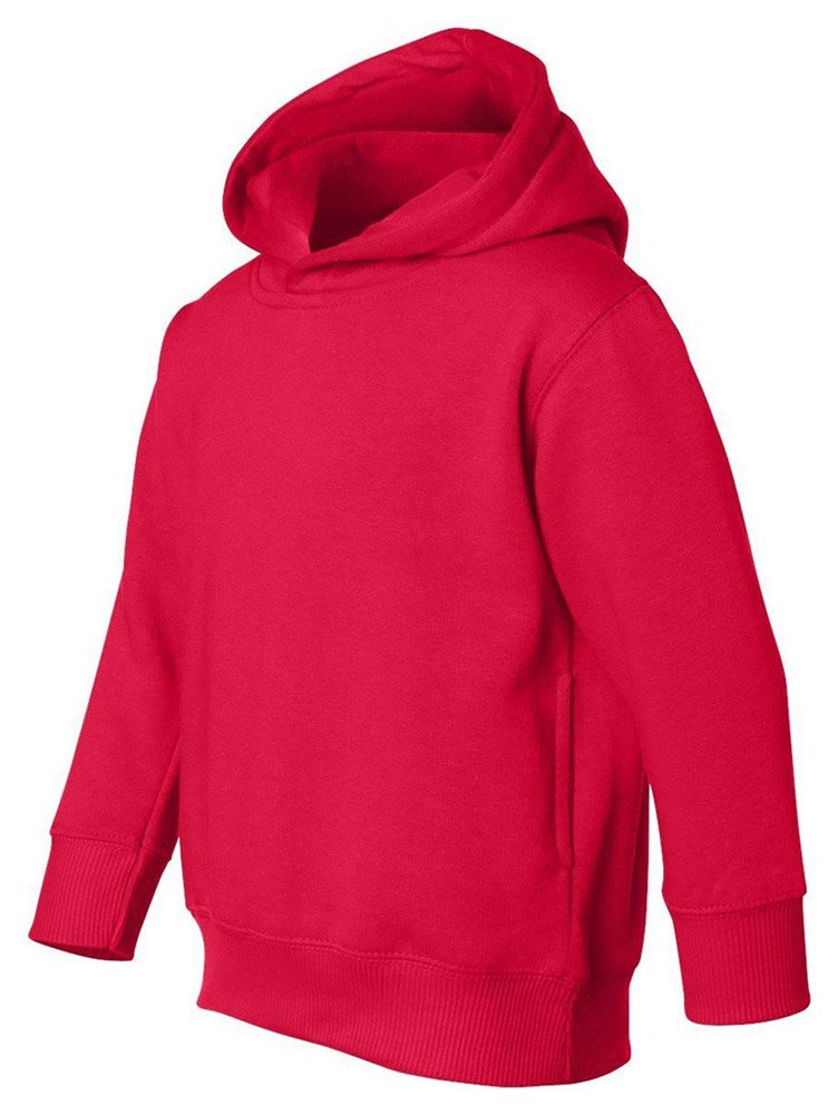 Rabbit Skins Toddler Pockets Fleece Hooded Sweatshirt, Red, 4T