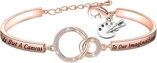 BEKECH Artist Painter Bracelet The World Is But A Canvas To Our Imagination Painting Jewelry Art Teachers Students Gifts