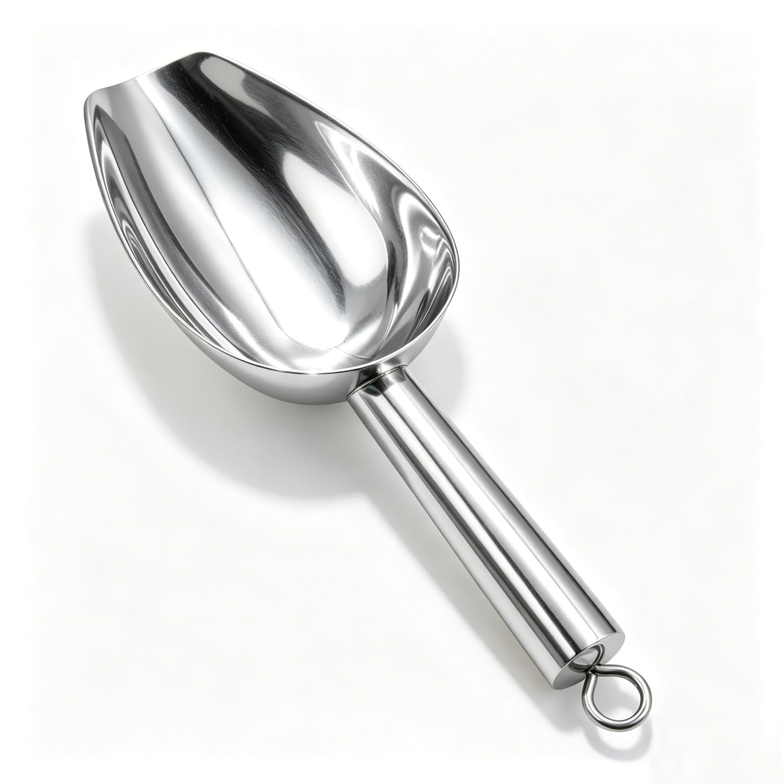 Paletta per Ghiaccio in Acciaio Inox Paletta per Farina Pala Ghiaccio per Ghiaccio, Farina, Caffè,Alimenti,Dolci Paletta Dosatrice per Cucina, Bar, Buffet,Festa Food Scoop