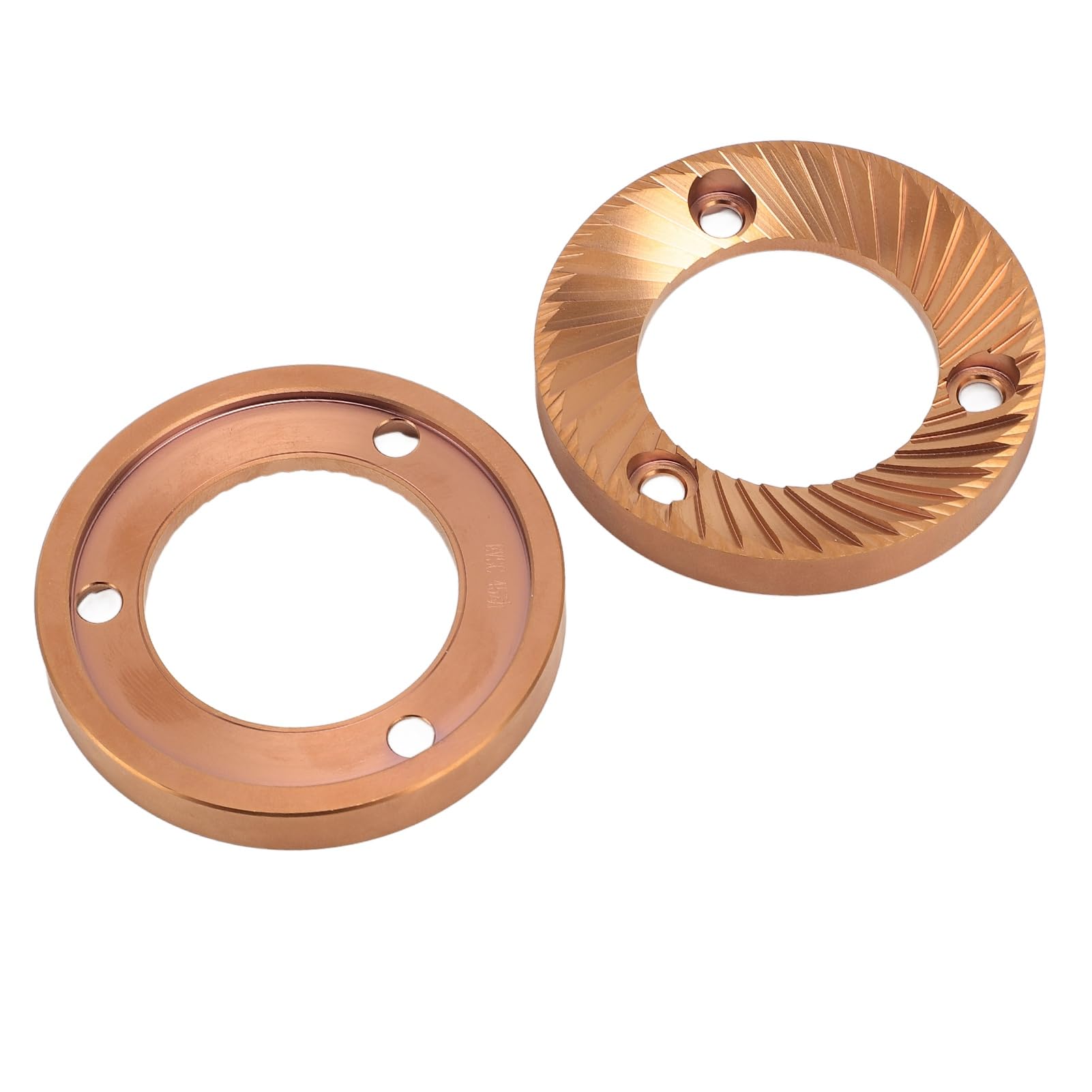 Naroote Fresa Plana para Molinillo de café de 64 Mm, Fresa Plana Profesional Plateada para Moler café, sin Orificios para Tornillos con Molienda Uniforme, Compatible con DF64, Super Jolly, Mini E