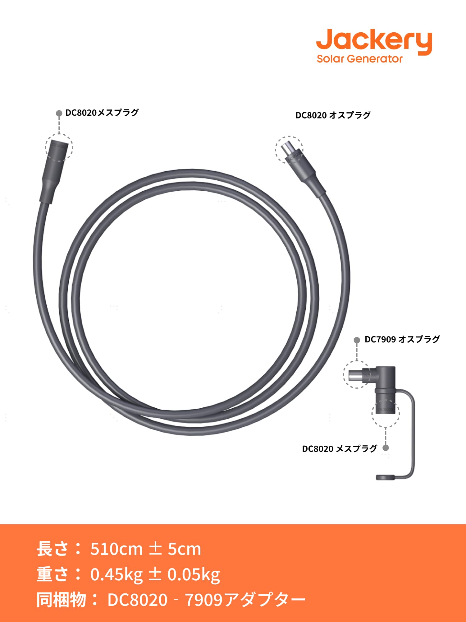 Amazon.co.jp: Jackery SolarSaga 5M延長ケーブル ソーラーパネル接続