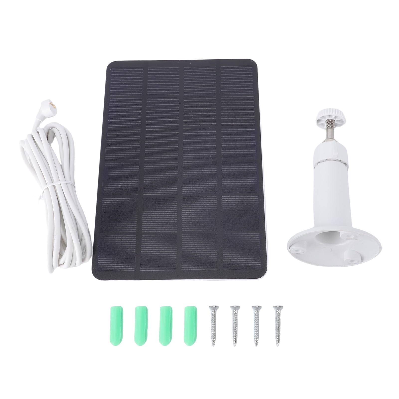 Panel solar apto para cámara Nest 10 W PET EVA monocristalino impermeable cámara de seguridad panel solar con cable de 9.8 pies soporte ajustable para vigilancia del hogar al (1 pieza)