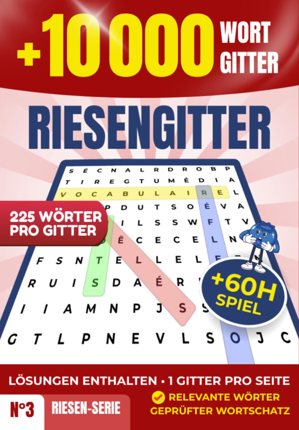 Wortsuchrätsel für Erwachsene: Riesengitter mit 10.000 Wörtern - Rätselbuch Großdruck, Superknifflig und Gestaltet für Senioren und Rätsel-Fans: Buchstabensalat mit Lösungen