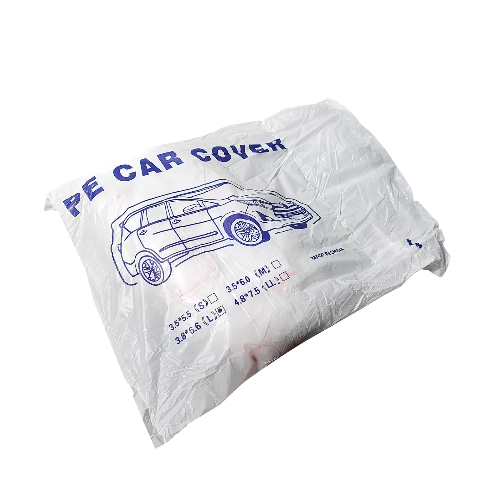 Vroelos 12 5x21 5 Clear Plastic Disposable Car Protective Cover Temporary Universal Rain Dust Garage Full Coverage Car — view 6