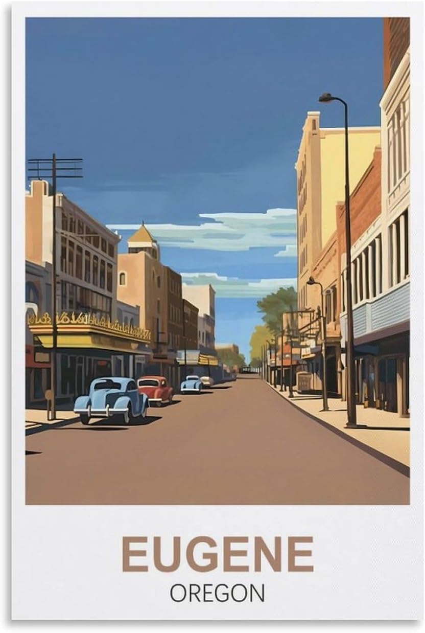 DIY Paint by Numbers for Adults Eugene Oregon Without Frame DIY Color Oil Painting Acrylic Paints,Home Wall Decor 30x40cm