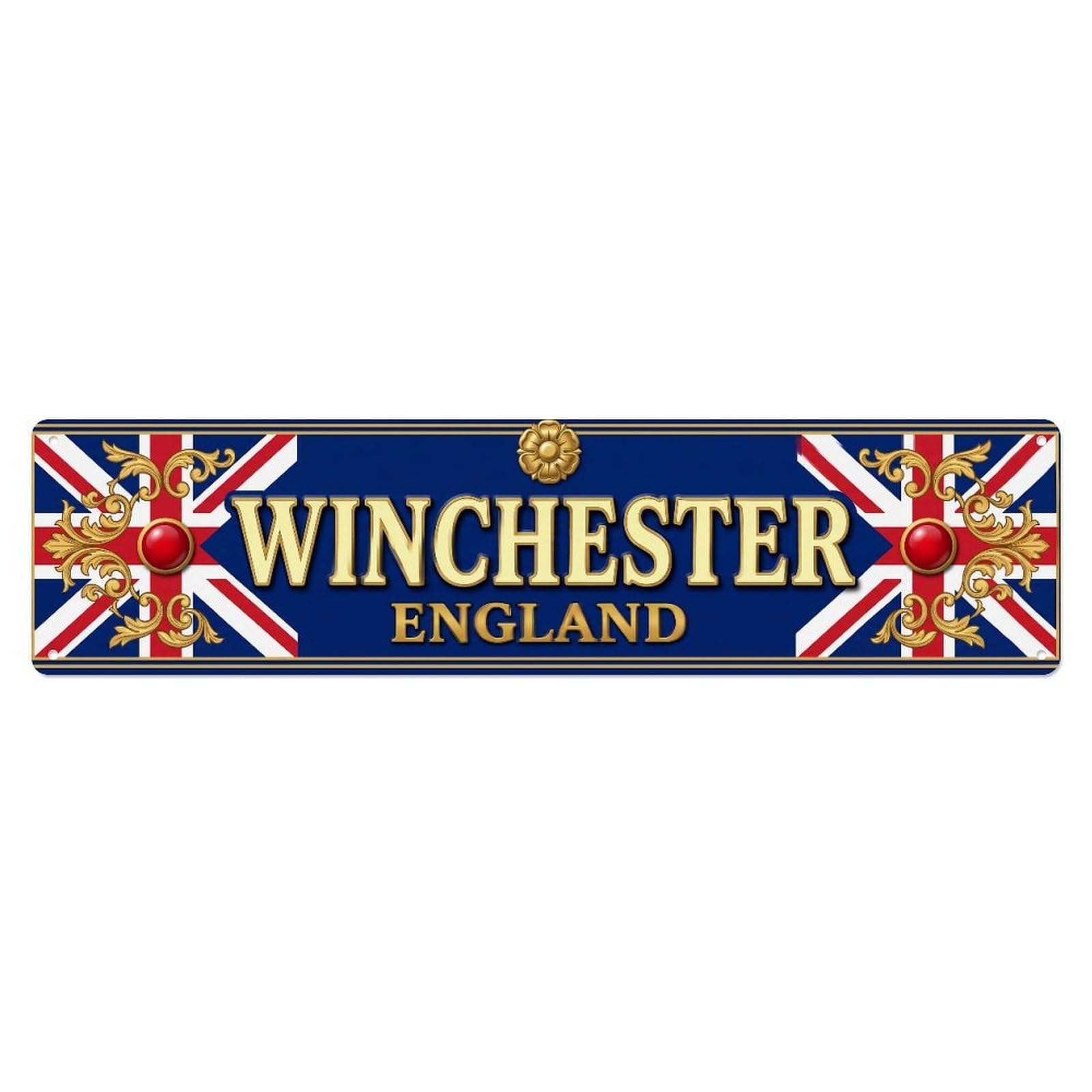 Metal Tin Sign Winchester England Vintage