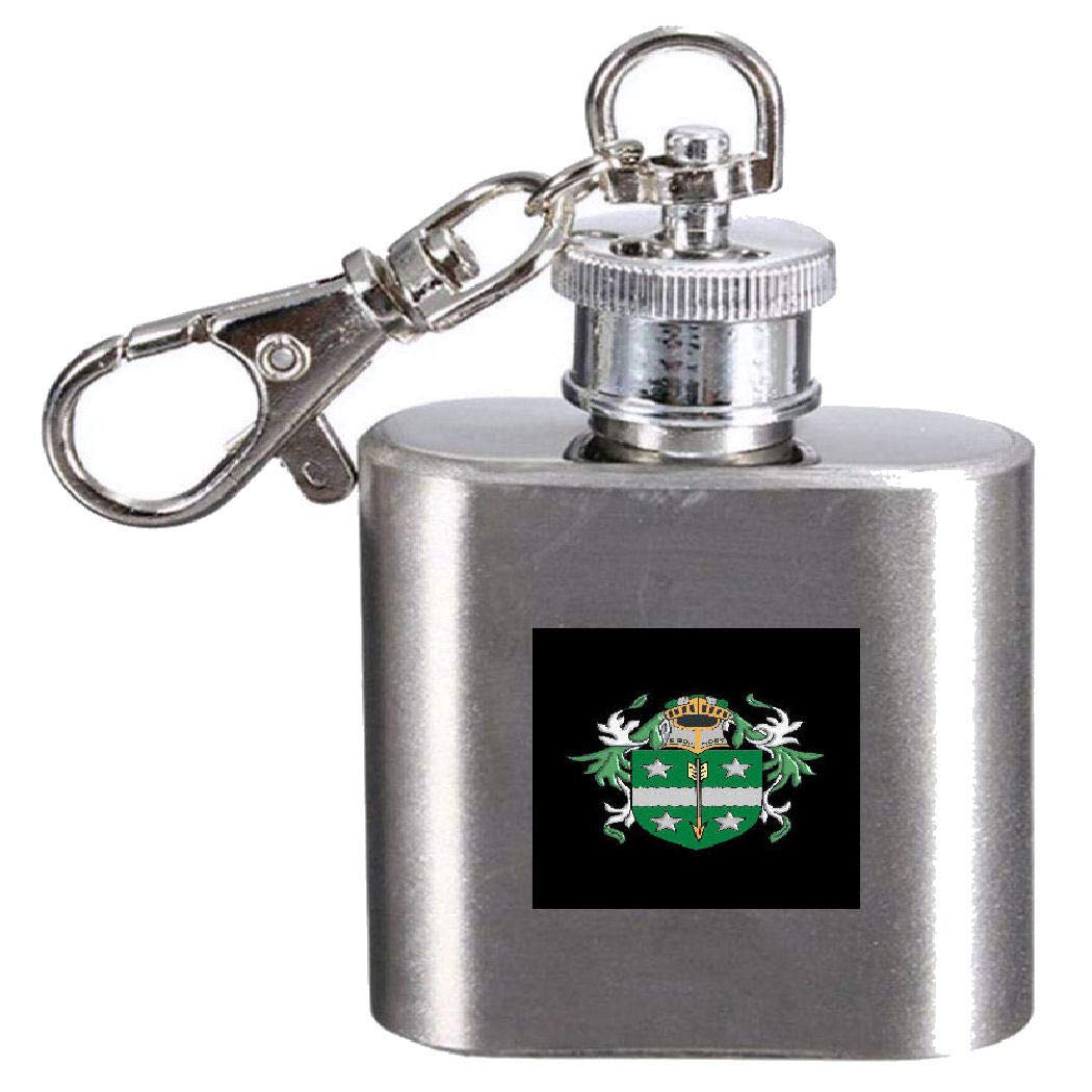 Flasque avec blason Cuthbert 28,3 ml : gravure haut de gamme pour collectionneurs