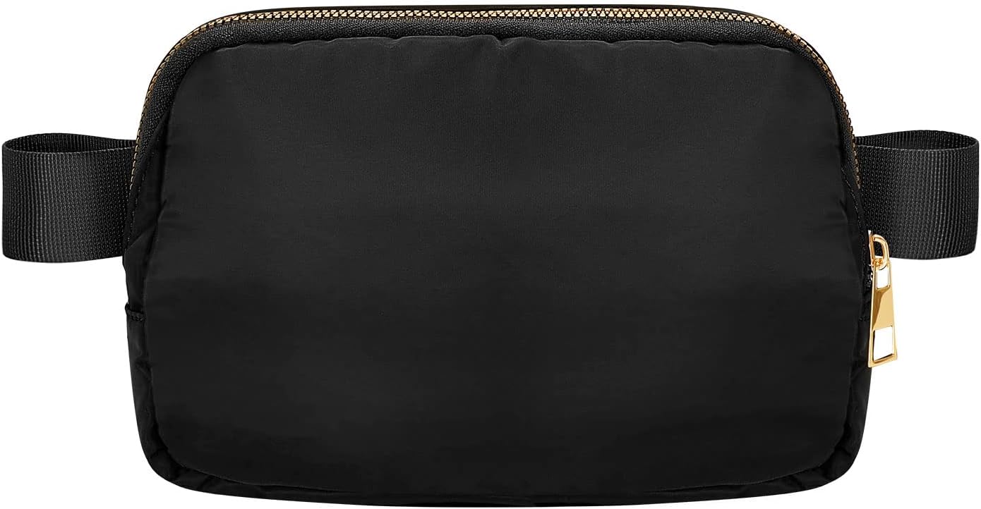 JASGOOD Belt Bag for Women Men Crossbody Fanny Pack Bum Hip Waist Bags with Adjustable Standard Strap for Running,Black
