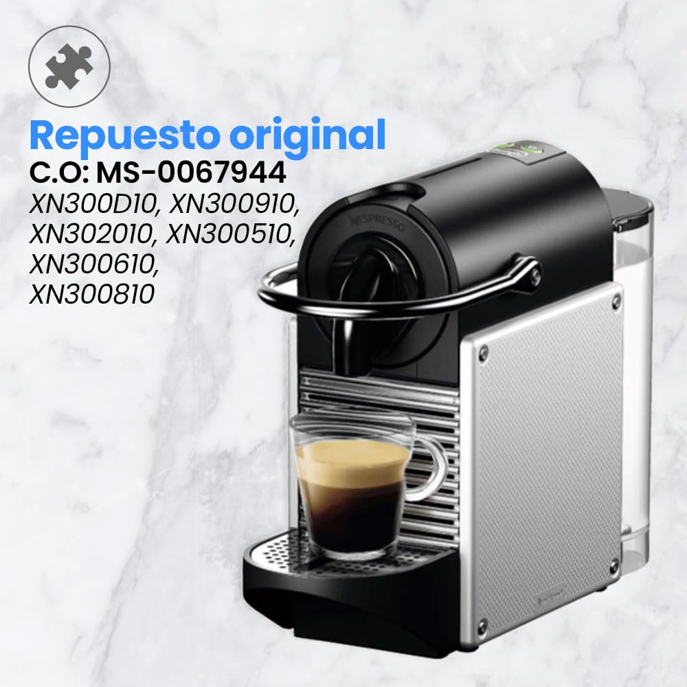 Anakel Home Repuesto Depósito Agua Cafetera MS-0067944 Compatible con Cafetera Nespresso Pixie XN3005, XN3006, XN3008 | Tanque de Agua, Plástico Resistente, Incluye Tapadera, 0.7L