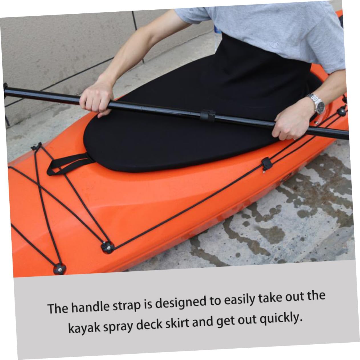 Kayak Spray Deck Skirt Canoe Skirt with Handle Strap Convenient Removal for Kayaking and Rafting Water Sports Accessories