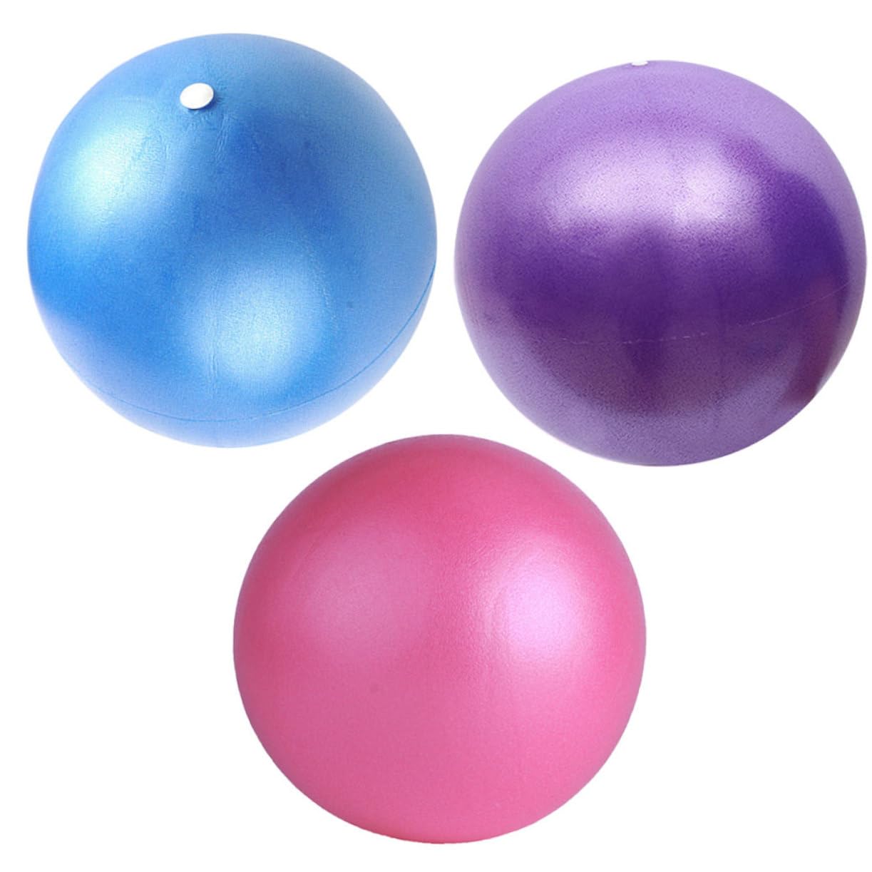 POPETPOP 3Pcs Mini Balance Balls for and Yoga Dull Polish Exercise Balls for Core Strength Flexibility and Stability Training