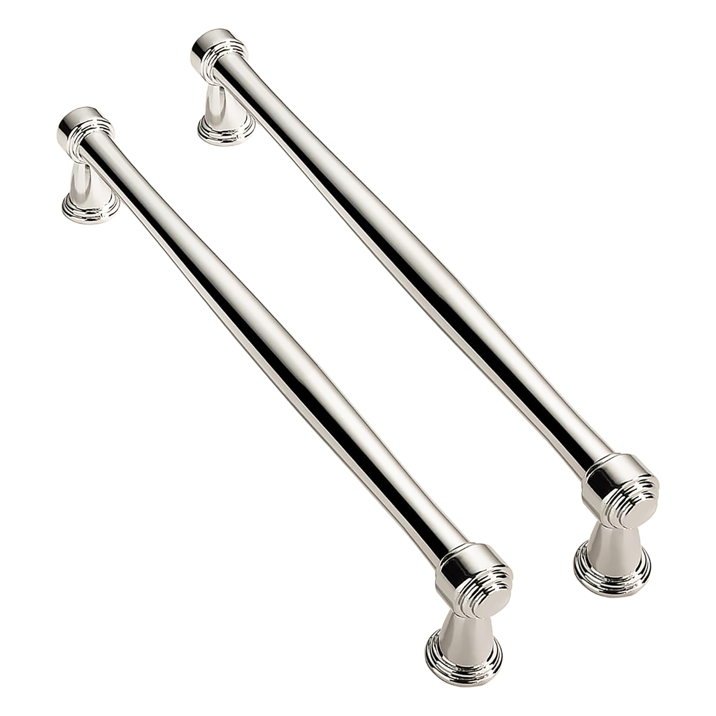 ZAUYX Solid Heavy-Duty 10-Pack 8 Inch Hole Center Polished Nickel Hardware is Suitable for Kitchens, cabinets, vanities, Bathroom cabinets