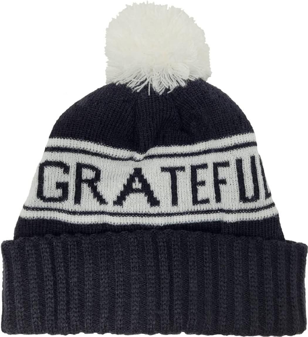 Ripple Junction Grateful Dead Adult Unisex Verbiage Knit Beanie Black/White - Image 2