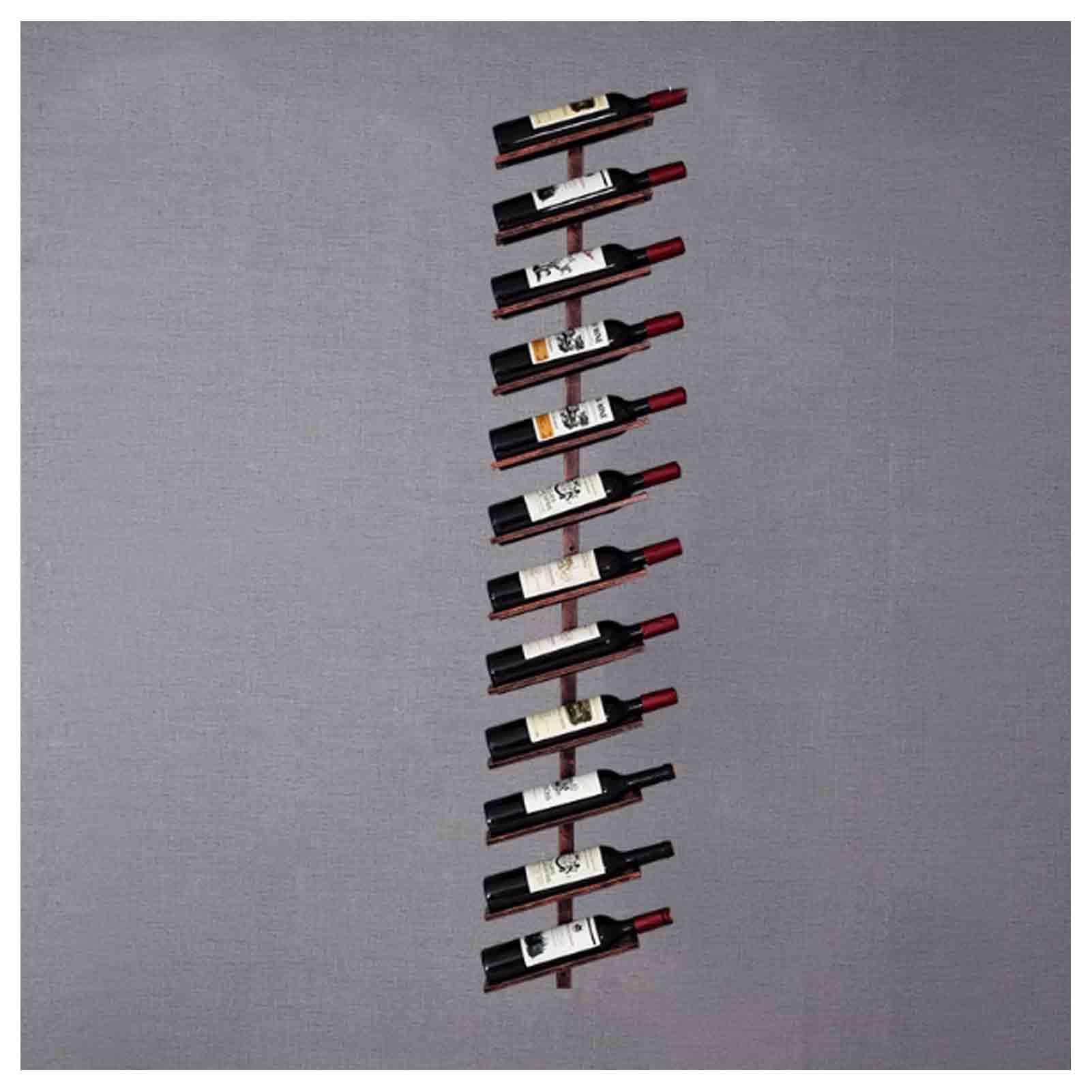 Casier à vin mural métallique porte-bouteilles en fer laiton pour cuisine