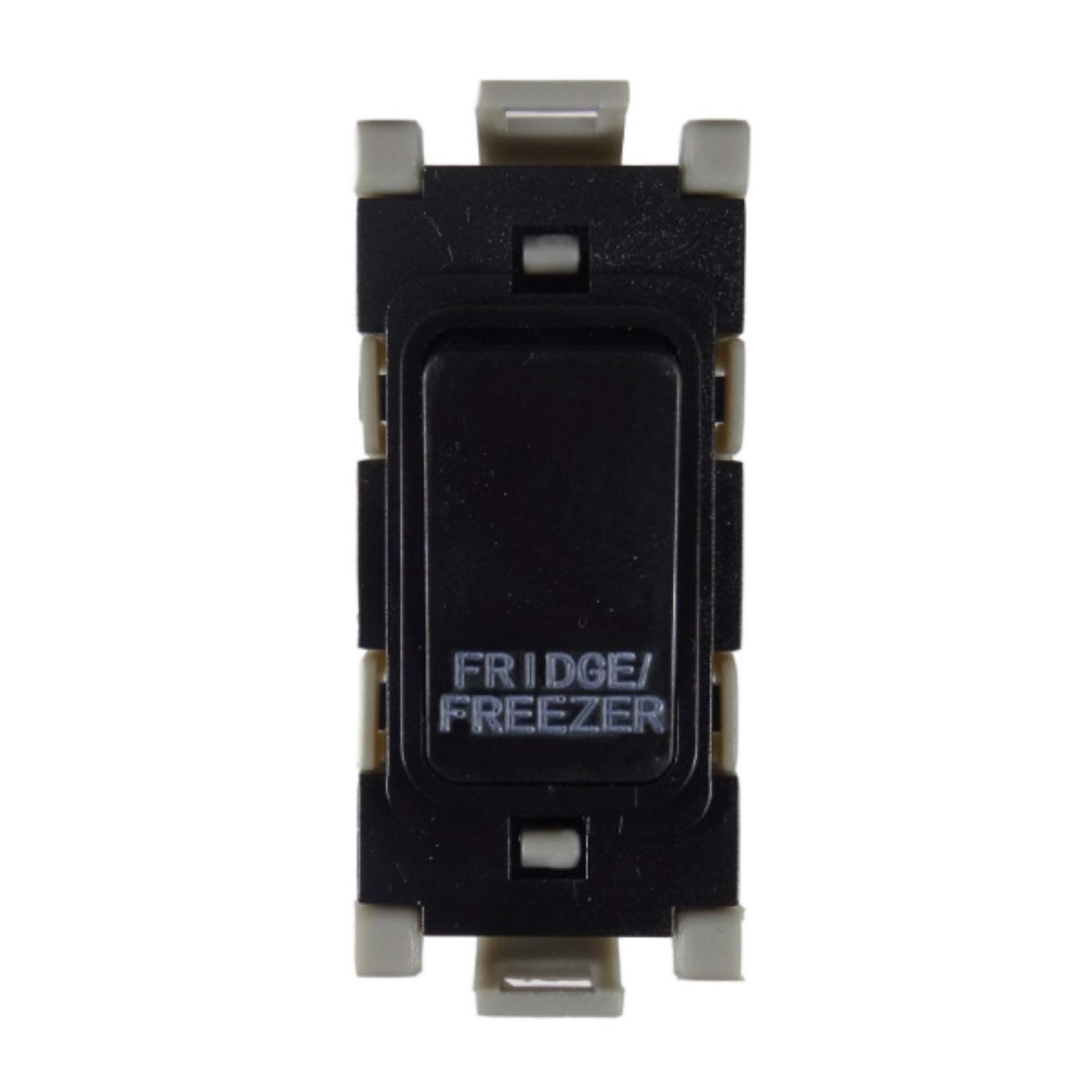 Deta G3562BK Grid Switch 20 Amp Double Pole Marked 'Fridge Freezer' (Black)